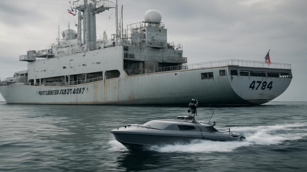 French Naval Vessel Night Operations