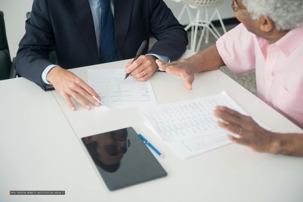 IMSS Pension Benefit Notification Documents